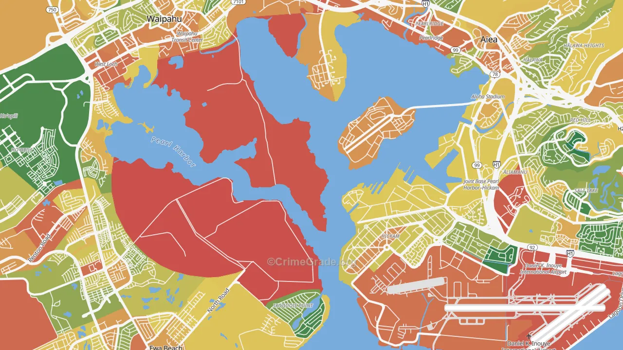 Iroquois Point, HI Map of Drug-Related Crime Rates