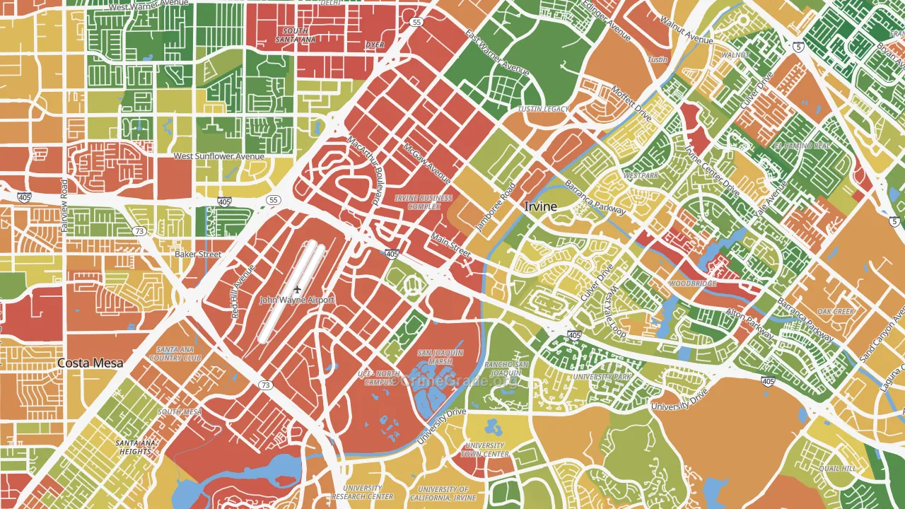 Irvine Business Complex, Irvine, CA Map of Drug-Related Crime Rates