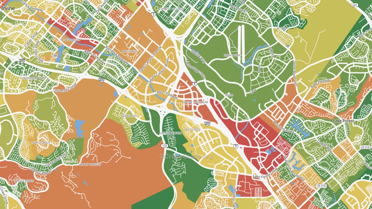 Irvine Health and Science Complex, Irvine, CA Map of Drug-Related Crime Rates