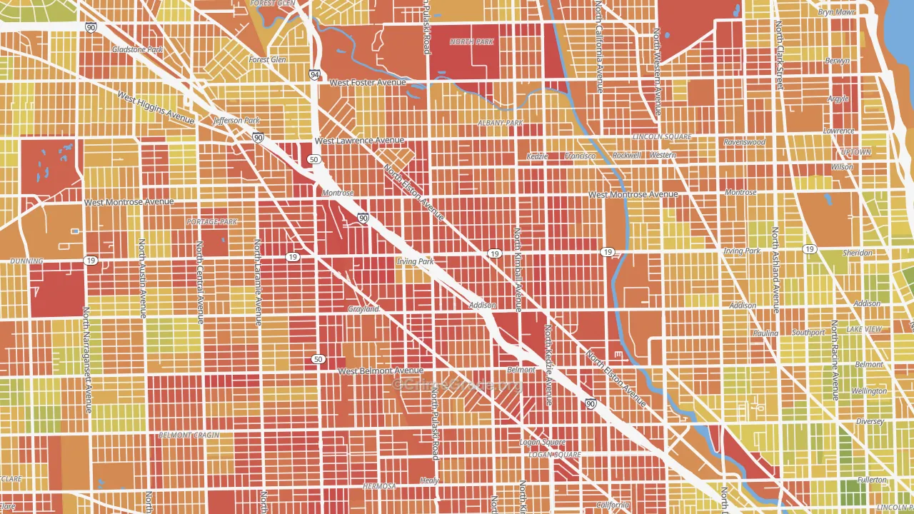 Irving Park, Chicago, IL Map of Drug-Related Crime Rates