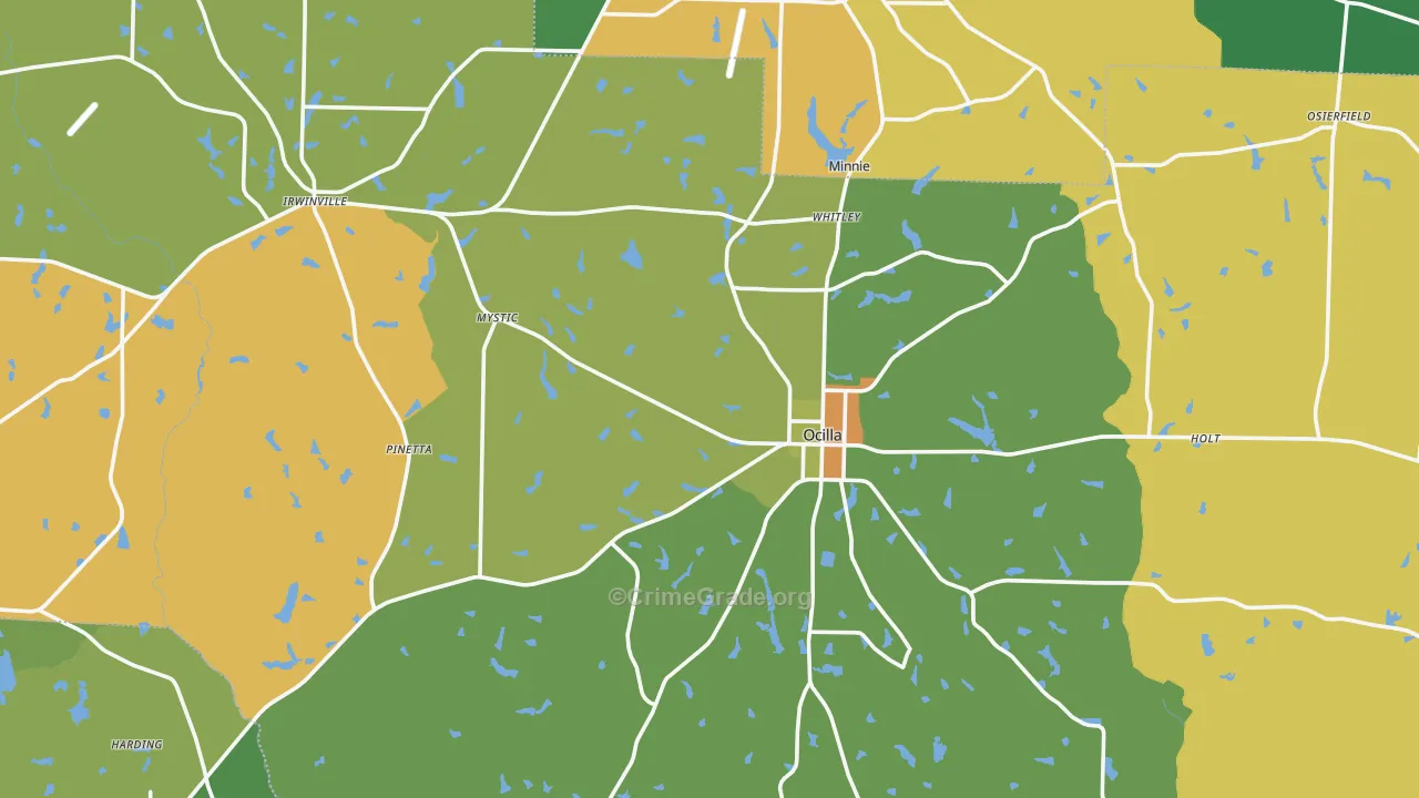 Irwin County, GA Map of Drug-Related Crime Rates