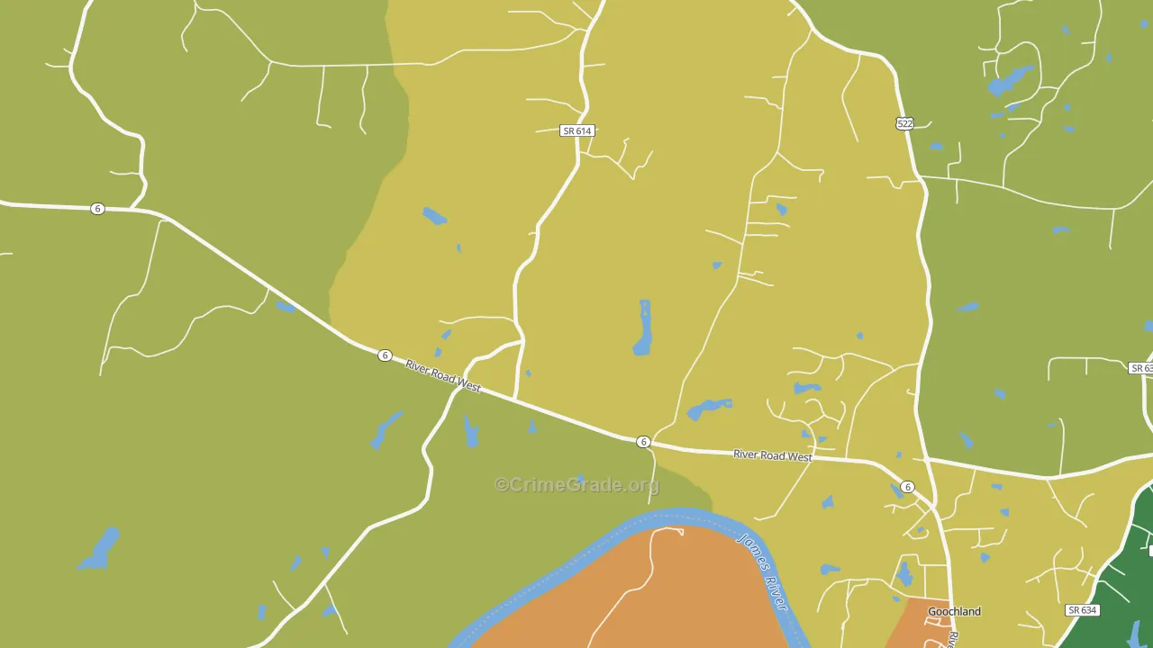Irwin, VA Map of Drug-Related Crime Rates