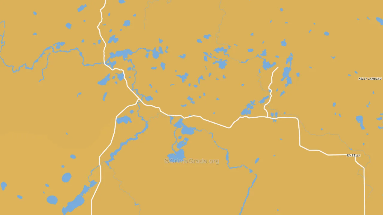 Isabella, MN Map of Drug-Related Crime Rates