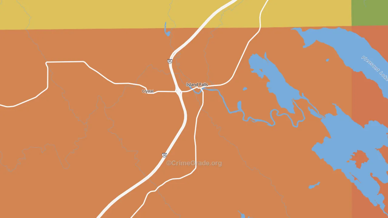 Island Falls, ME Map of Drug-Related Crime Rates