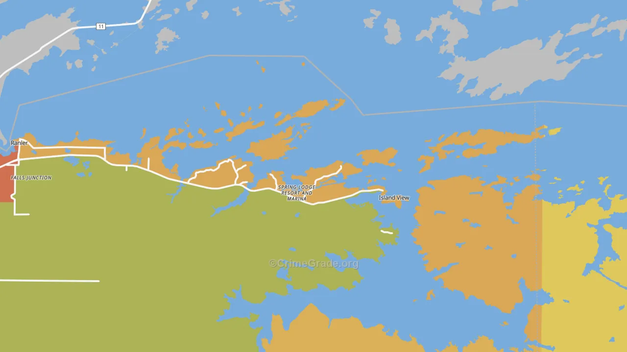Island View, MN Map of Drug-Related Crime Rates
