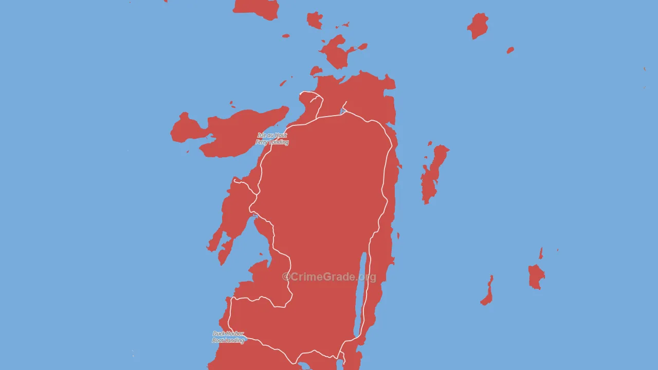 Isle Au Haut, ME Map of Drug-Related Crime Rates