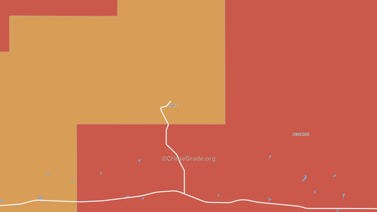Ismay, MT Map of Drug-Related Crime Rates