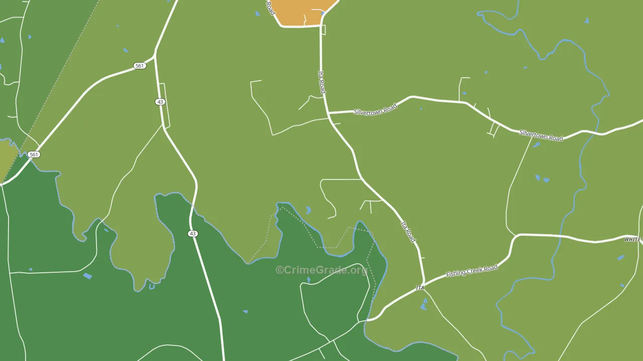 Ita, NC Map of Drug-Related Crime Rates