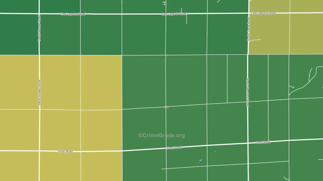 Iva, MI Map of Drug-Related Crime Rates