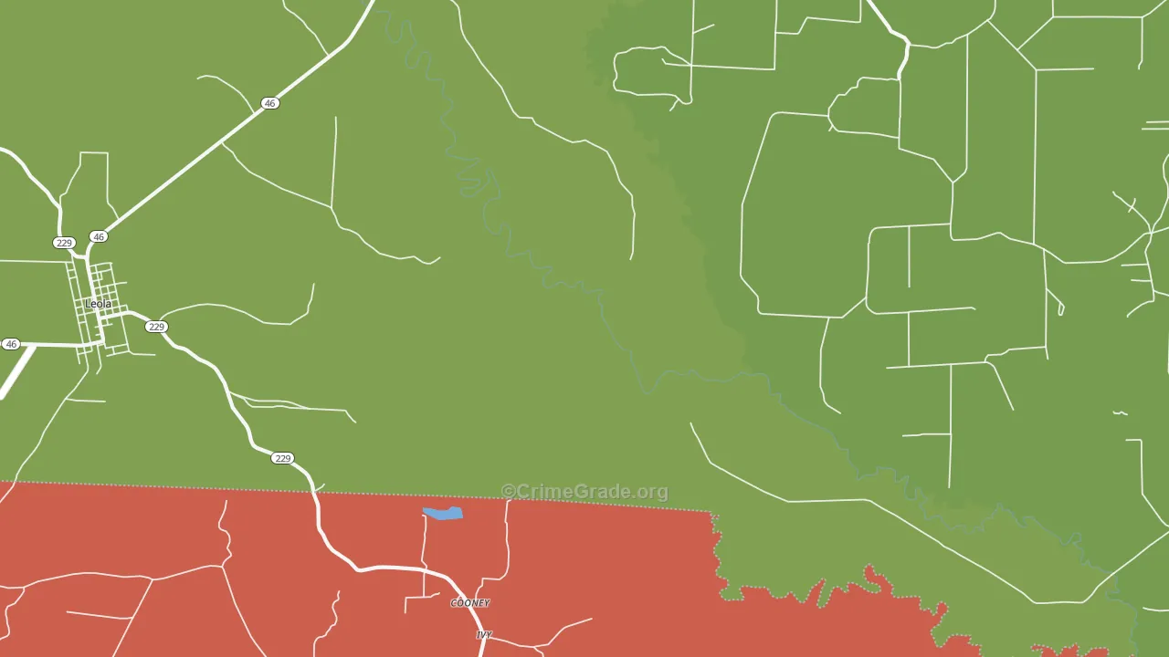Ivy, AR Map of Drug-Related Crime Rates