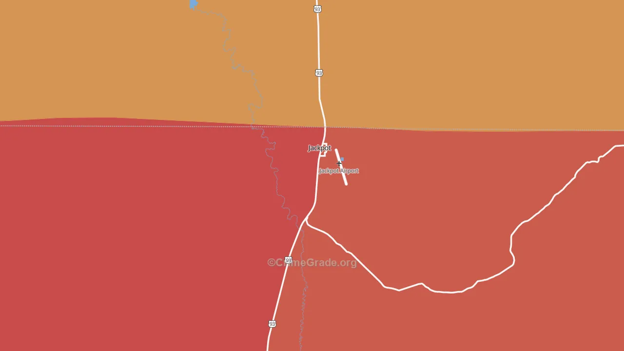 Jackpot, NV Map of Drug-Related Crime Rates