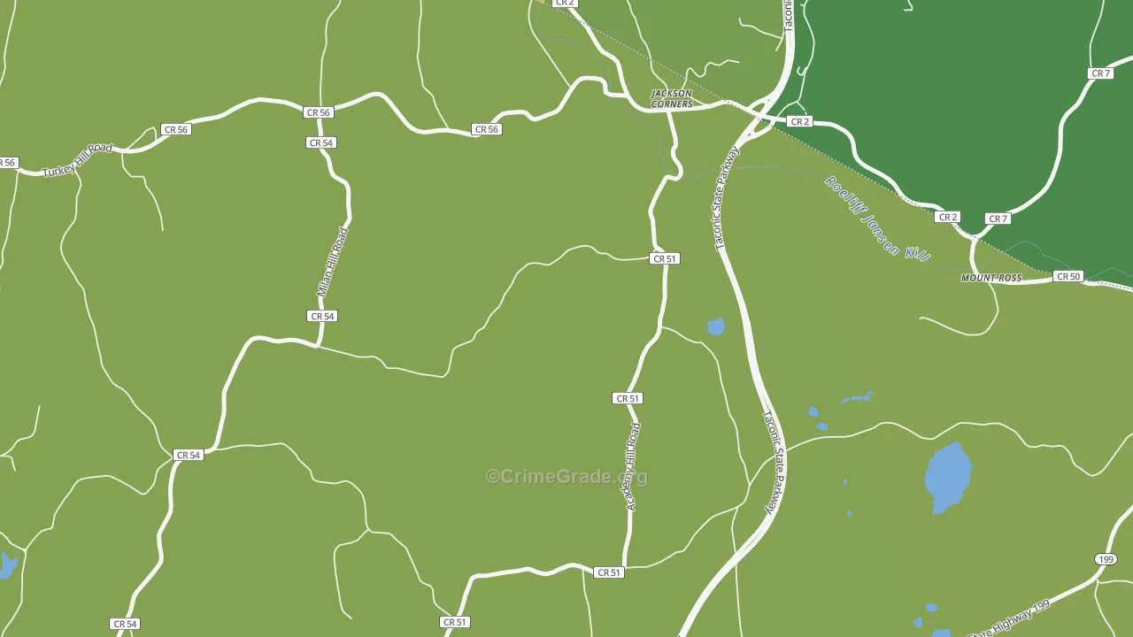 Jackson Corners, NY Map of Drug-Related Crime Rates