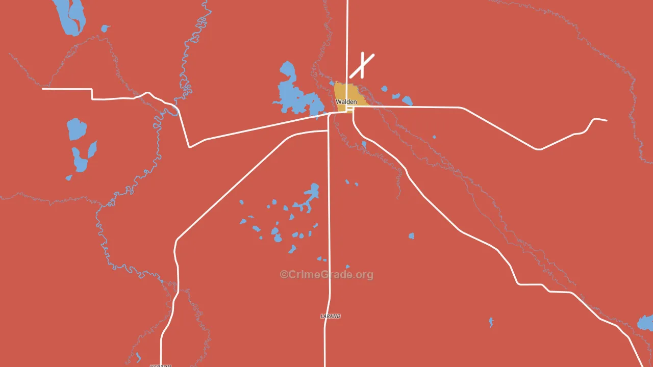 Jackson County, CO Map of Drug-Related Crime Rates
