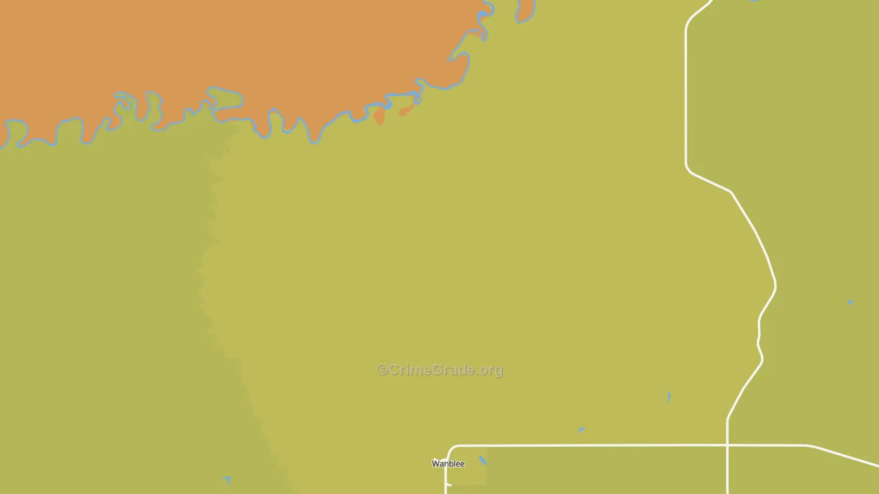 Jackson County, SD Map of Drug-Related Crime Rates