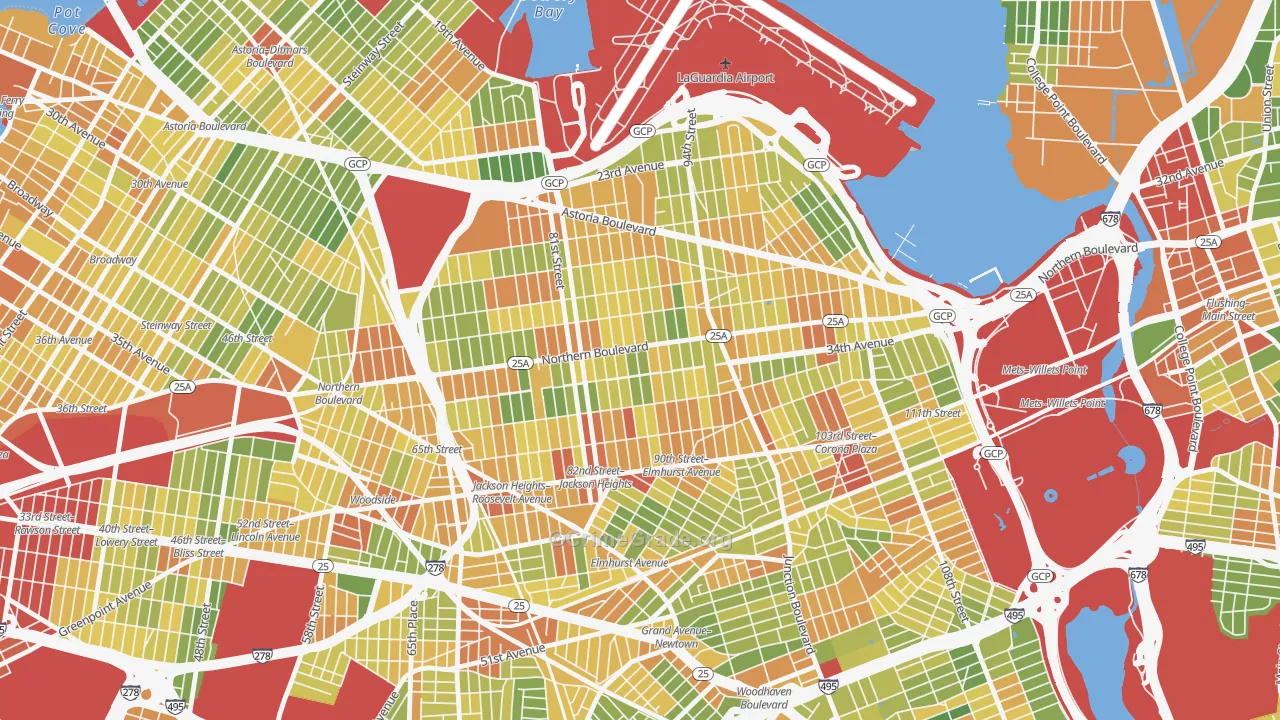 Jackson Heights-ny, Queens, NY Map of Drug-Related Crime Rates
