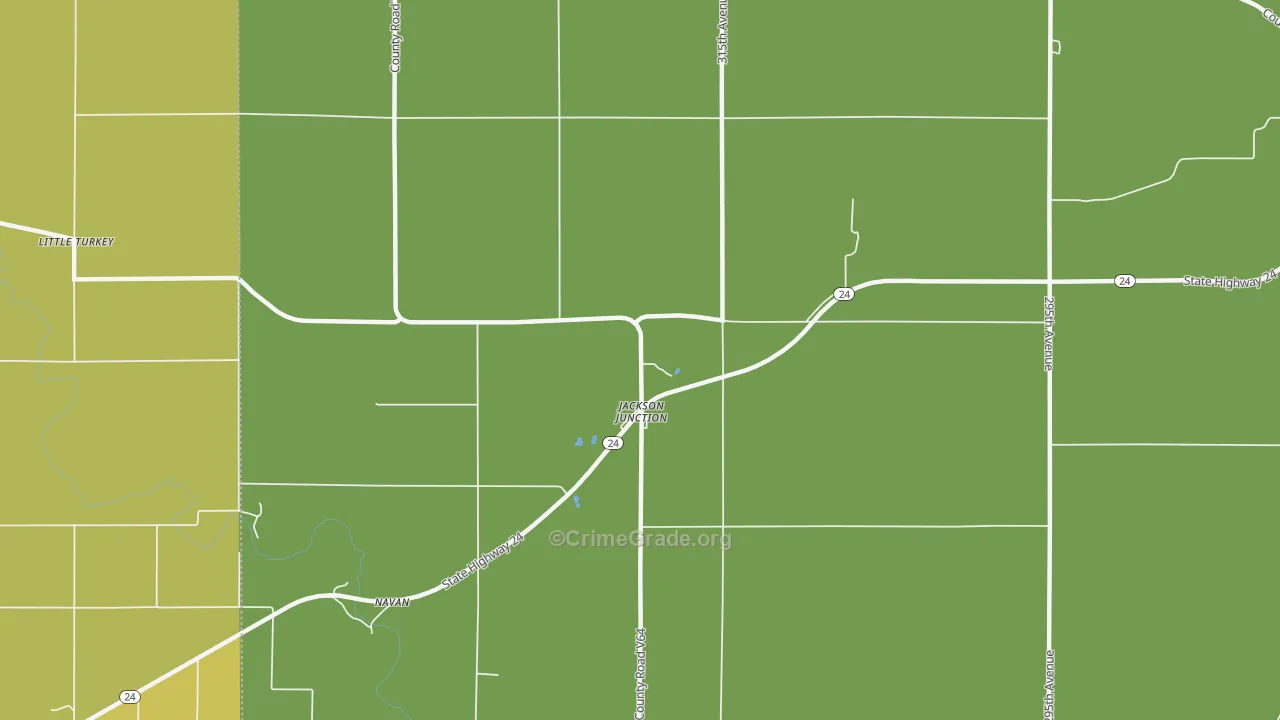 Jackson Junction, IA Map of Drug-Related Crime Rates