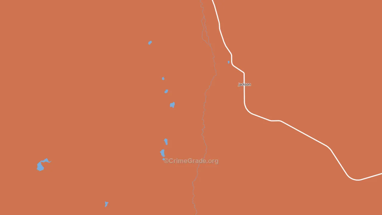Jackson, MT Map of Drug-Related Crime Rates