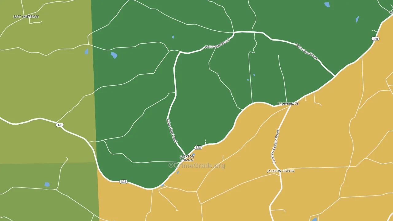 Jackson Summit, PA Map of Drug-Related Crime Rates