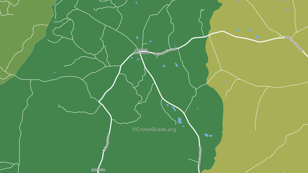 Jacksons Crossroads, GA Map of Drug-Related Crime Rates