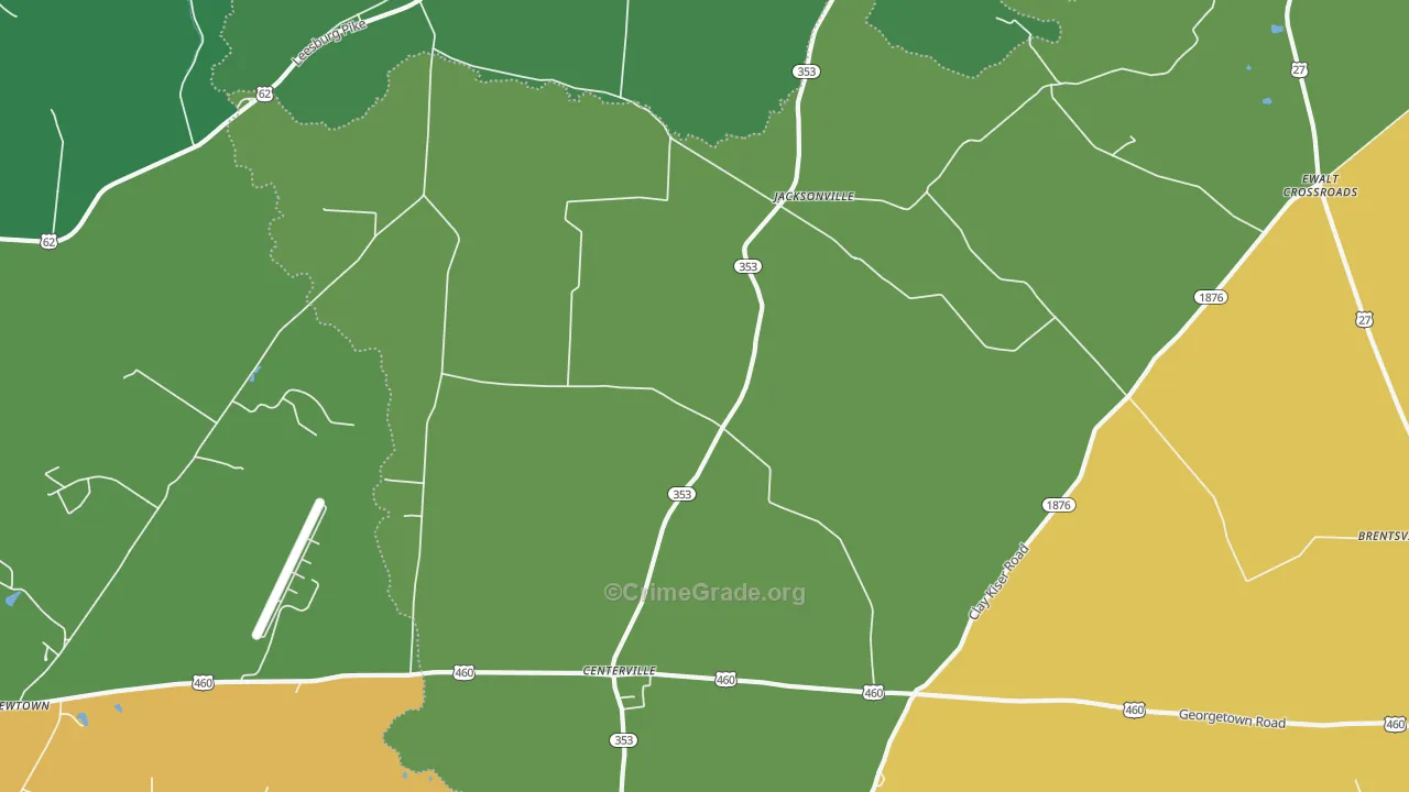 Jacksonville, KY Map of Drug-Related Crime Rates