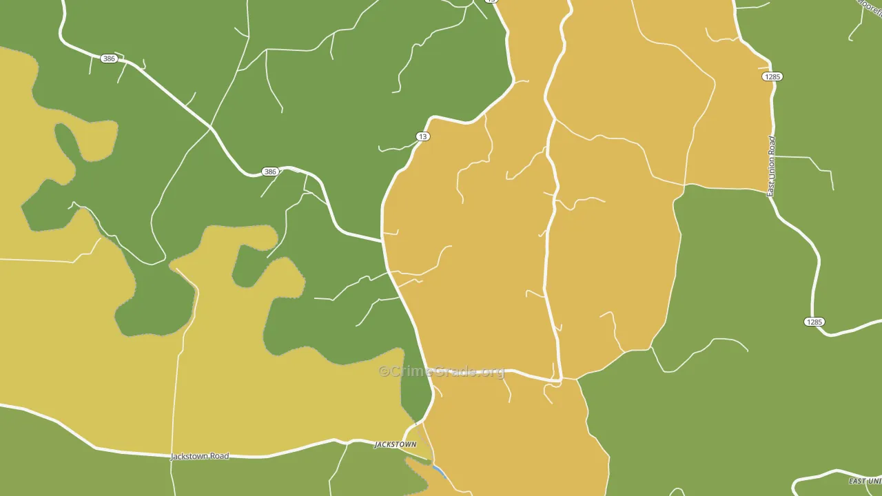 Jackstown, KY Map of Drug-Related Crime Rates