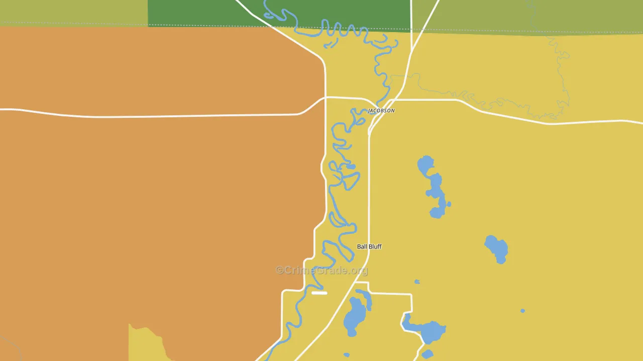 Jacobson, MN Map of Drug-Related Crime Rates
