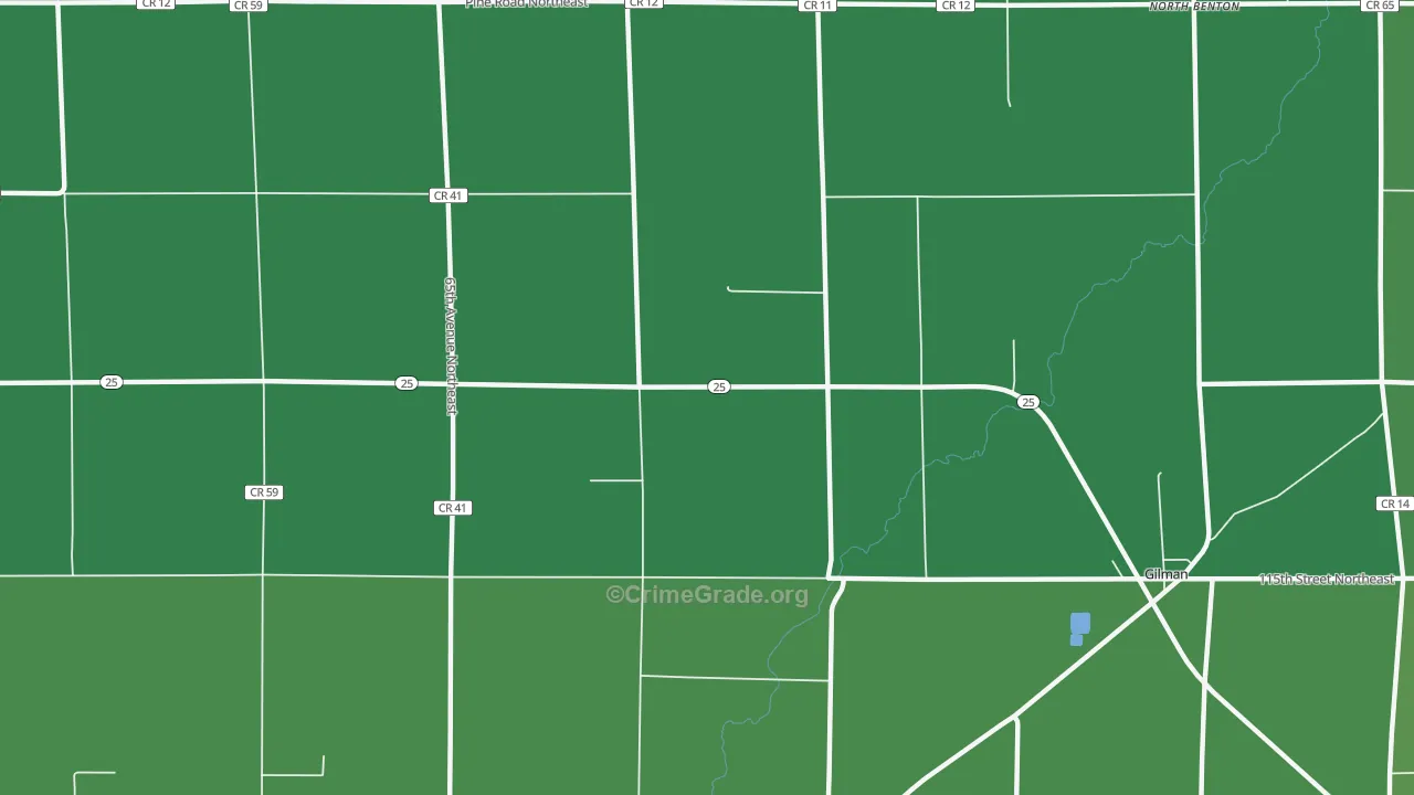 Jakeville, MN Map of Drug-Related Crime Rates