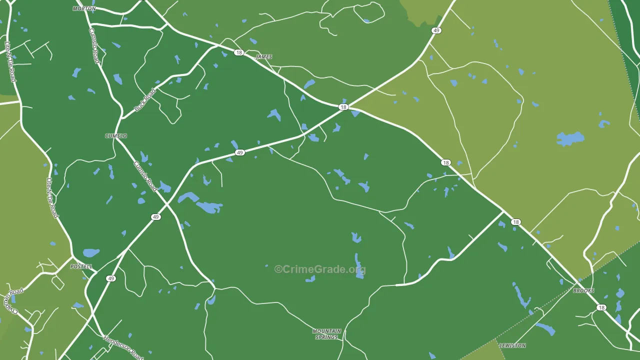 James, GA Map of Drug-Related Crime Rates