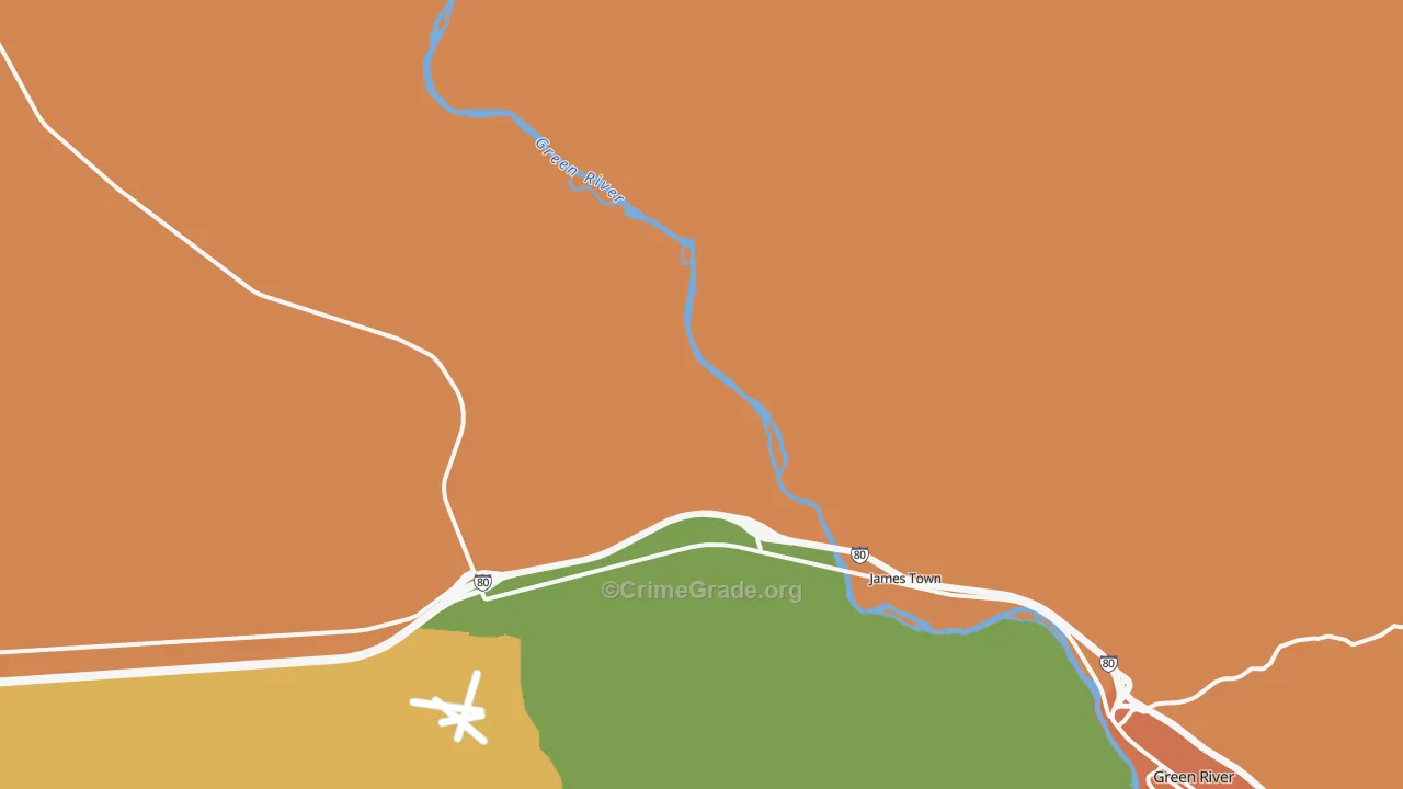 James Town, WY Map of Drug-Related Crime Rates