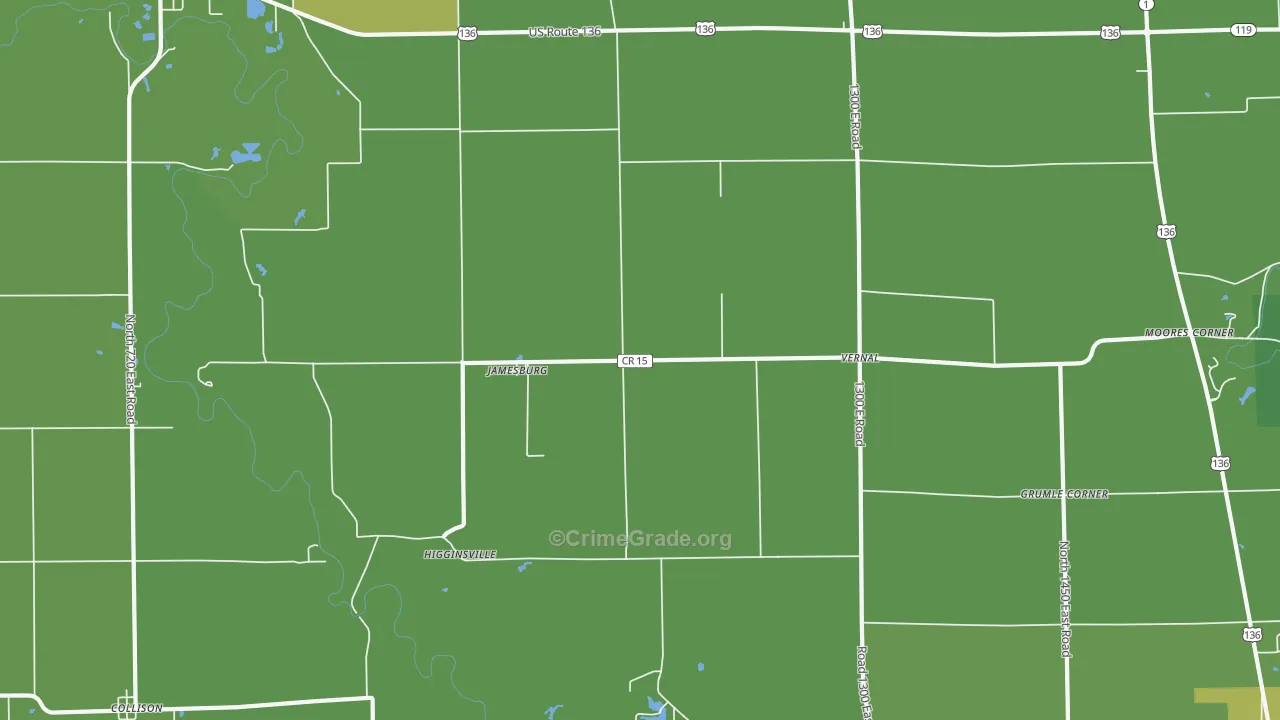 Jamesburg, IL Map of Drug-Related Crime Rates