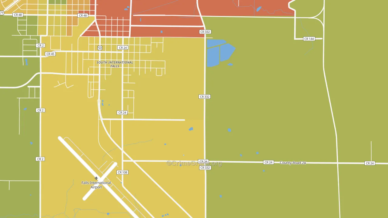 Jameson, MN Map of Drug-Related Crime Rates