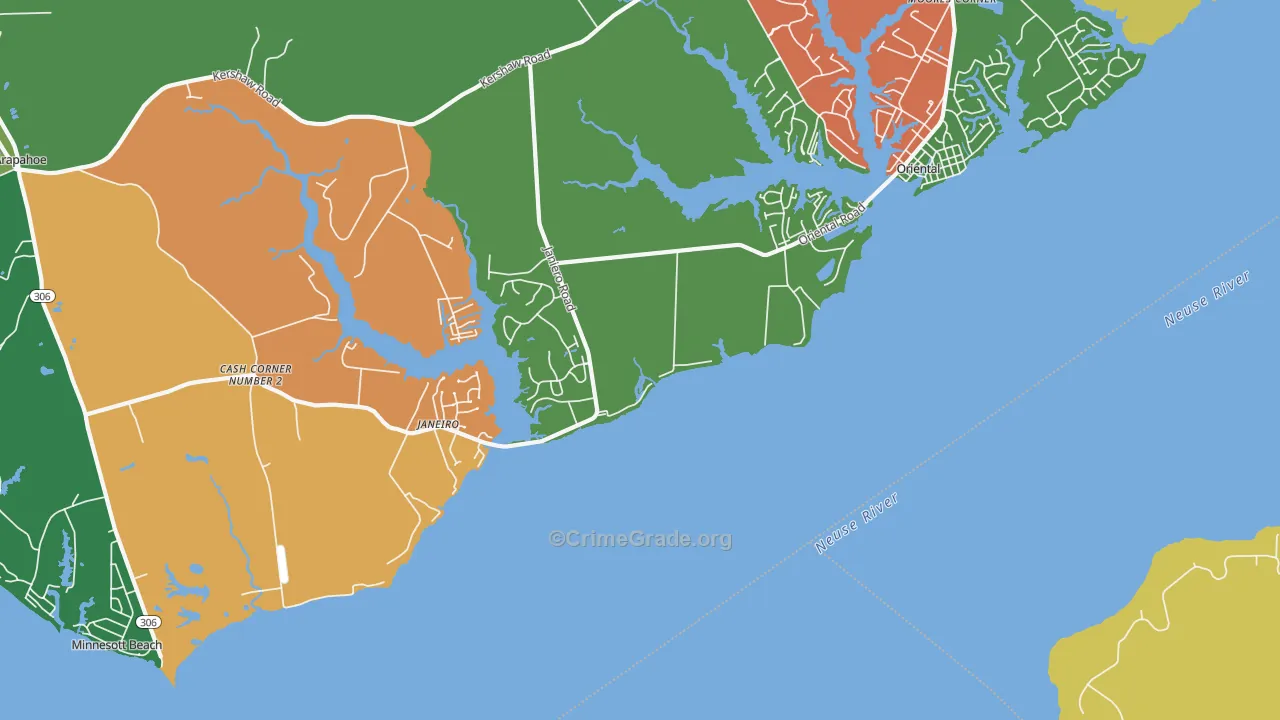 Janeiro, NC Map of Drug-Related Crime Rates