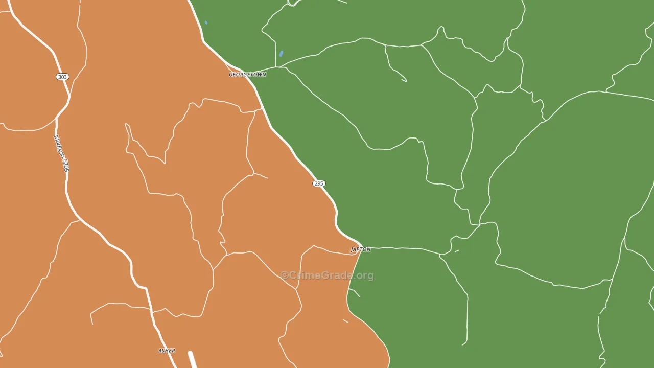 Japton, AR Map of Drug-Related Crime Rates