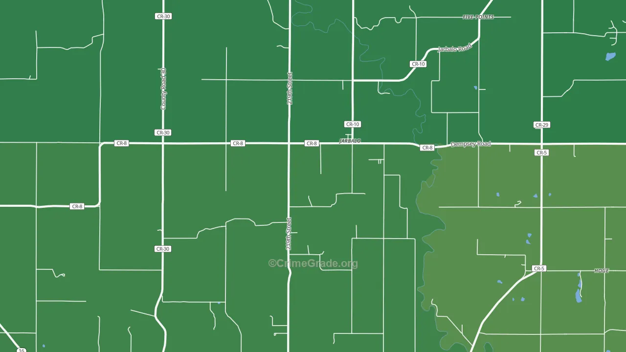 Jarbalo, KS Map of Drug-Related Crime Rates