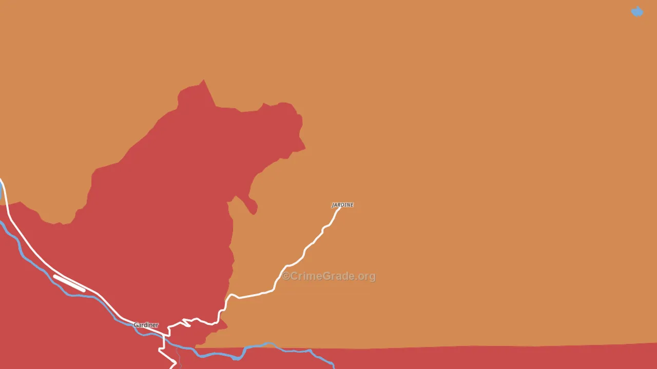 Jardine, MT Map of Drug-Related Crime Rates