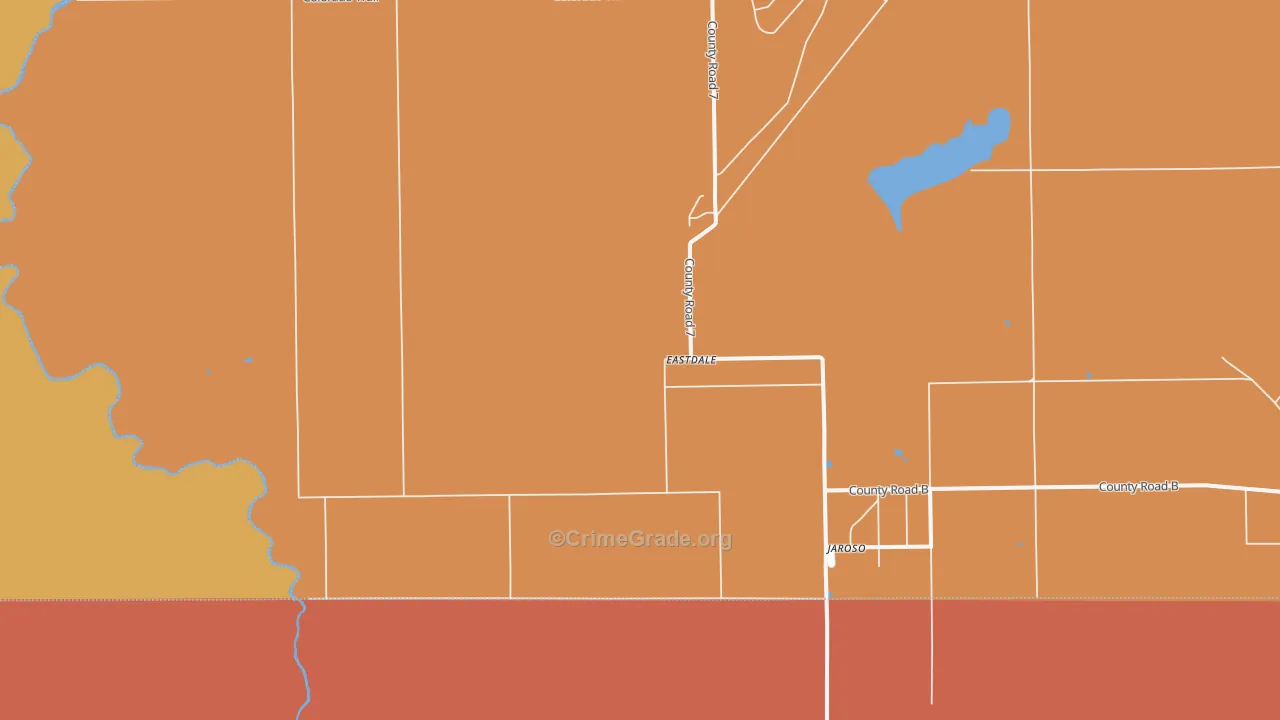 Jaroso, CO Map of Drug-Related Crime Rates