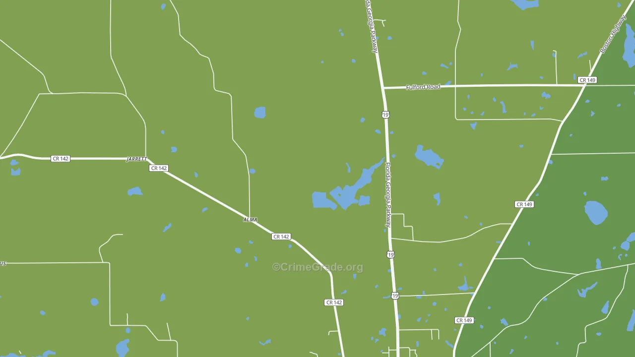 Jarrott, FL Map of Drug-Related Crime Rates
