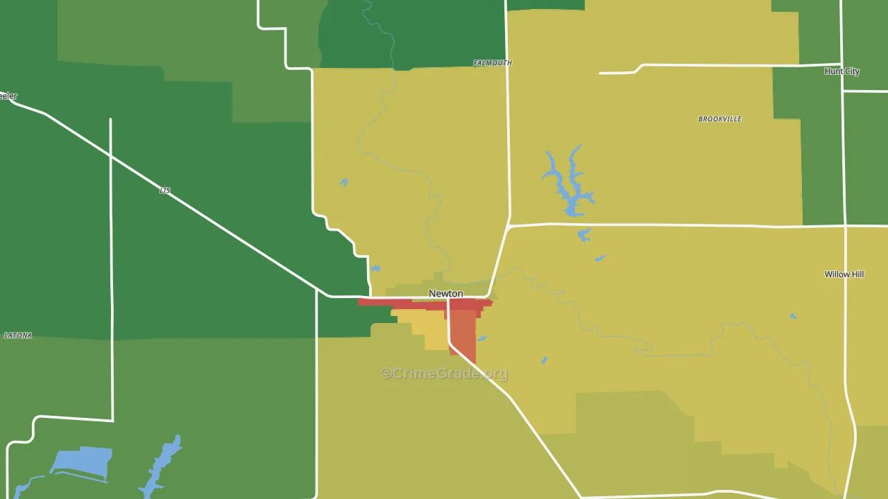 Jasper County, IL Map of Drug-Related Crime Rates