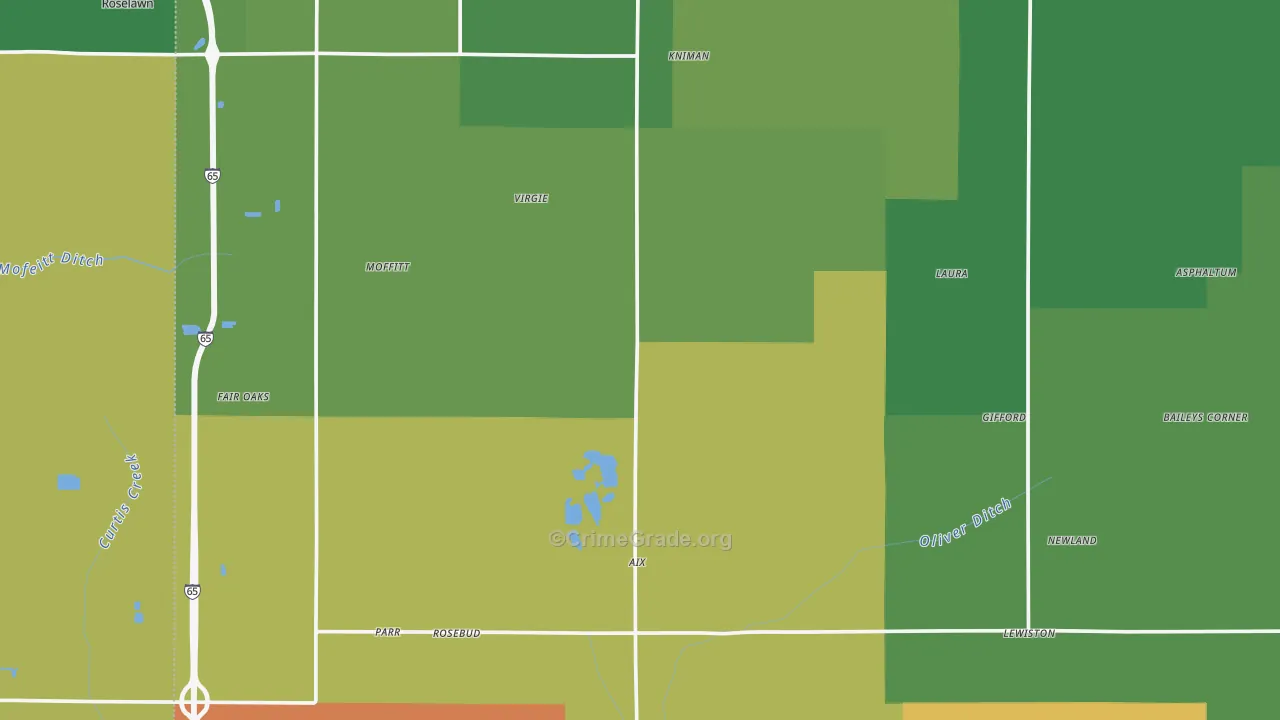 Jasper County, IN Map of Drug-Related Crime Rates