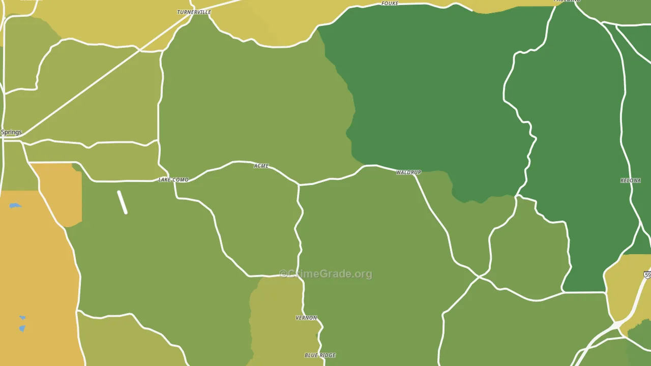 Jasper County, MS Map of Drug-Related Crime Rates