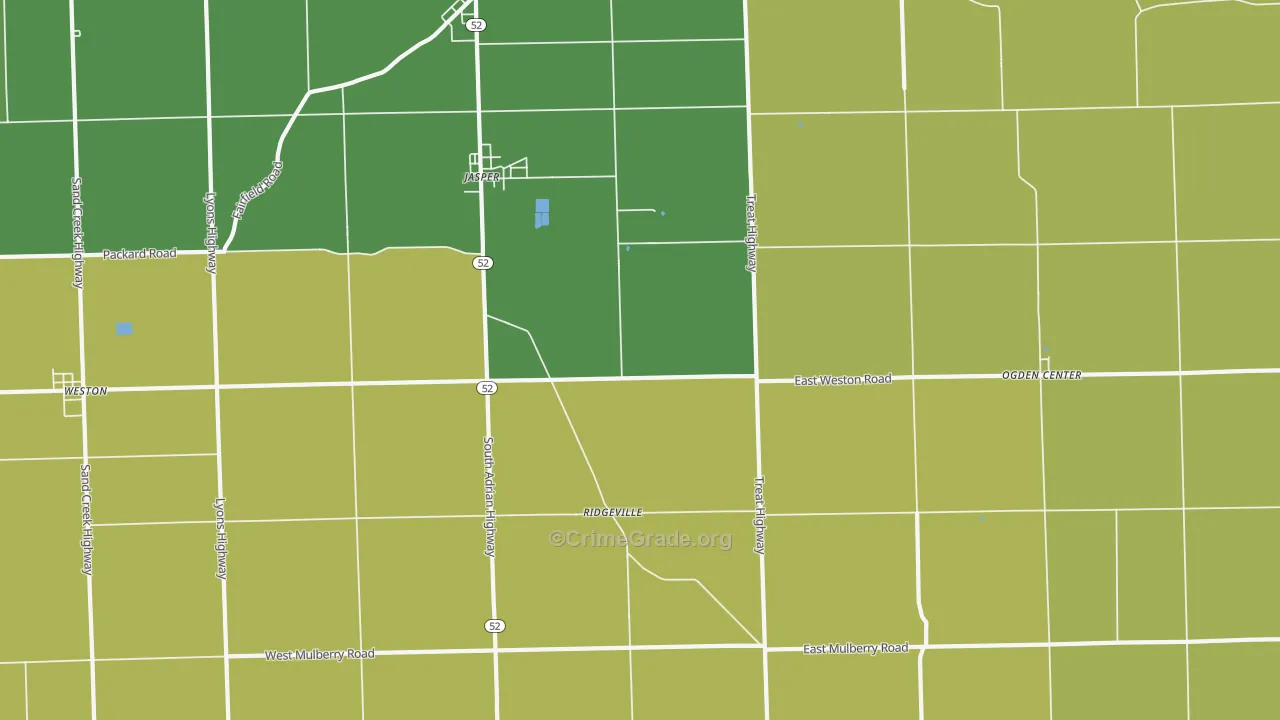 Jasper, MI Map of Drug-Related Crime Rates
