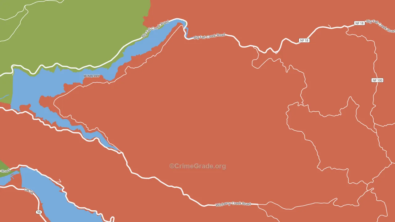 Jasper, OR Map of Drug-Related Crime Rates