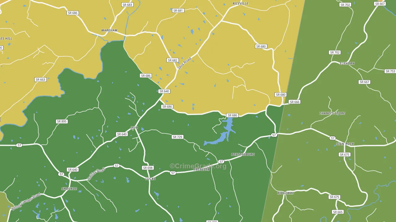 Java, VA Map of Drug-Related Crime Rates