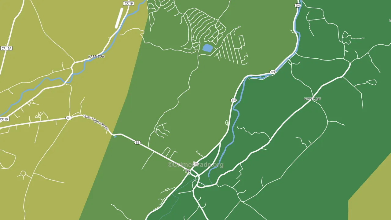 Jay, NY Map of Drug-Related Crime Rates