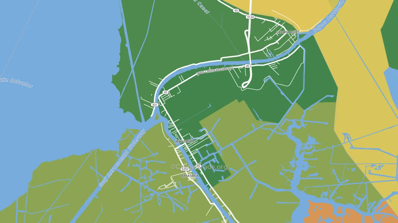 Jean Lafitte, LA Map of Drug-Related Crime Rates