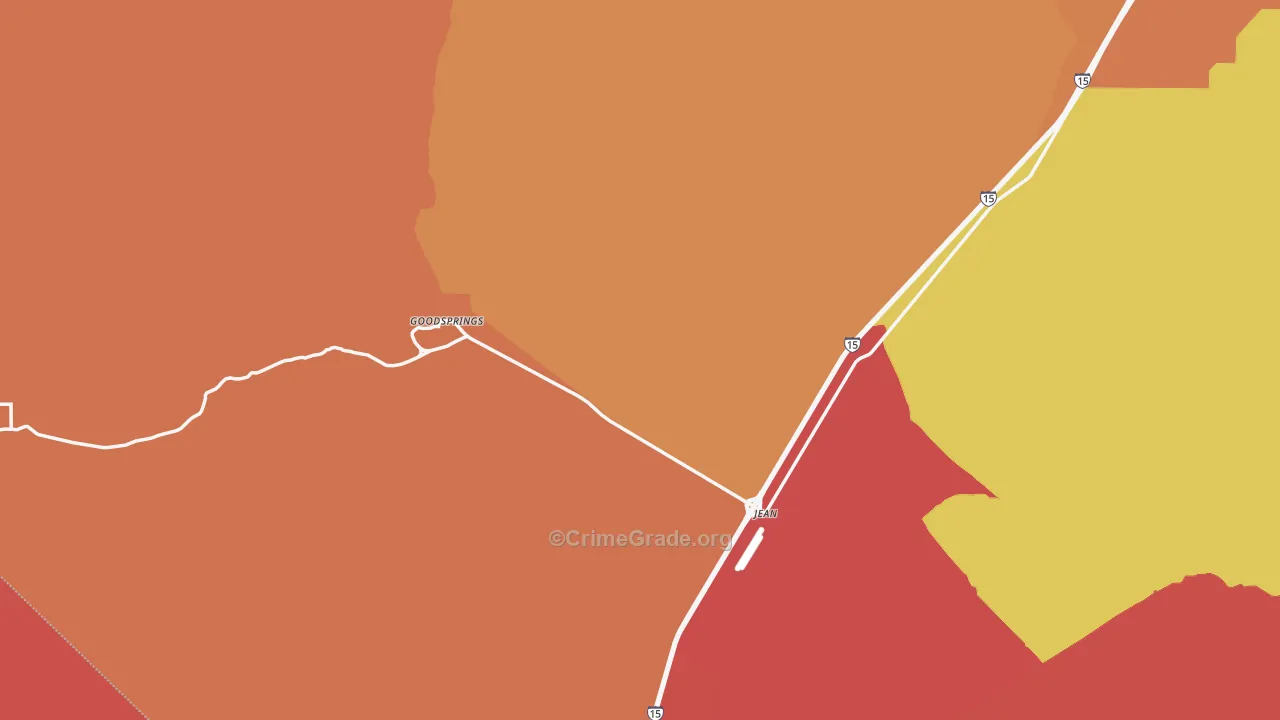 Jean, NV Map of Drug-Related Crime Rates