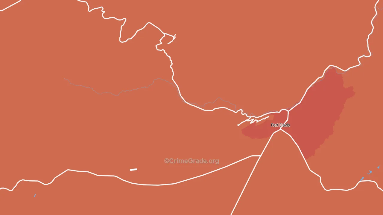 Jeff Davis County, TX Map of Drug-Related Crime Rates