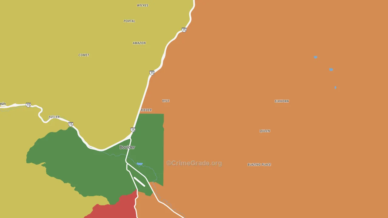 Jefferson County, MT Map of Drug-Related Crime Rates