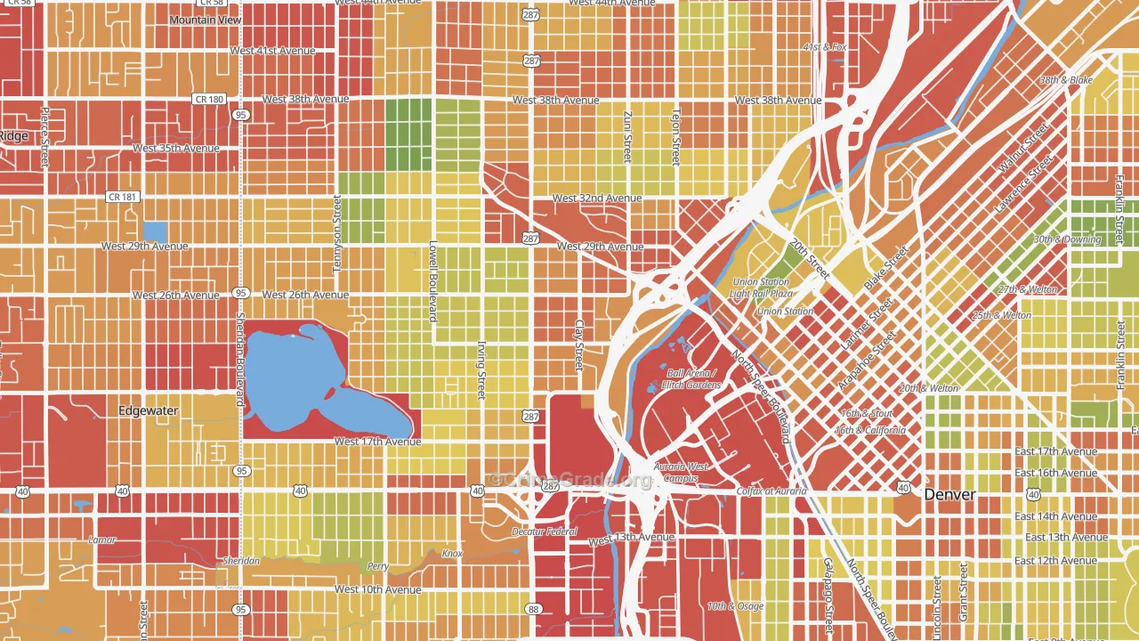 Jefferson Park, Denver, CO Map of Drug-Related Crime Rates