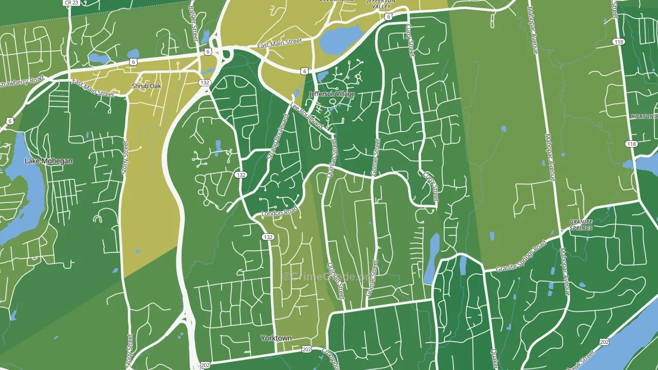 Jefferson Valley-Yorktown, NY Map of Drug-Related Crime Rates